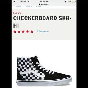 Checkered high top vans ! Newww ****. Size 7 !